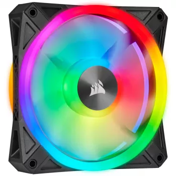 CORSAIR Icue Ql140 RGB 140 mm Pwm dubultā ventilatoru komplekts ar Lighting Node Core