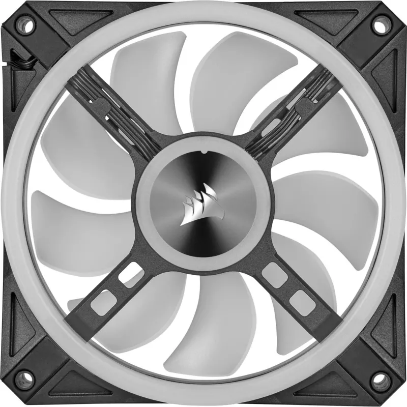 CORSAIR Icue Ql140 RGB 140 mm Pwm dubultā ventilatoru komplekts ar Lighting Node Core
