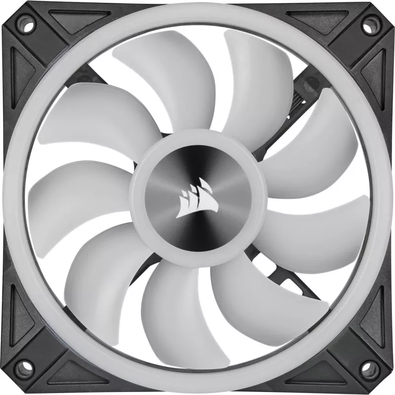 CORSAIR Icue Ql140 RGB 140 mm Pwm dubultā ventilatoru komplekts ar Lighting Node Core