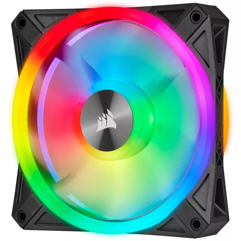 CORSAIR Icue Ql140 RGB 140 mm Pwm dubultā ventilatoru komplekts ar Lighting Node Core