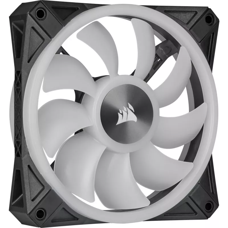 CORSAIR Icue Ql140 RGB 140 mm Pwm dubultā ventilatoru komplekts ar Lighting Node Core