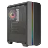 Aerocool GENESISV2BK PC ATX korpuss, priekšējais panelis LED ARGB ventilators ARGB 12 cm, melns