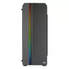 Aerocool GENESISV2BK PC ATX korpuss, priekšējais panelis LED ARGB ventilators ARGB 12 cm, melns