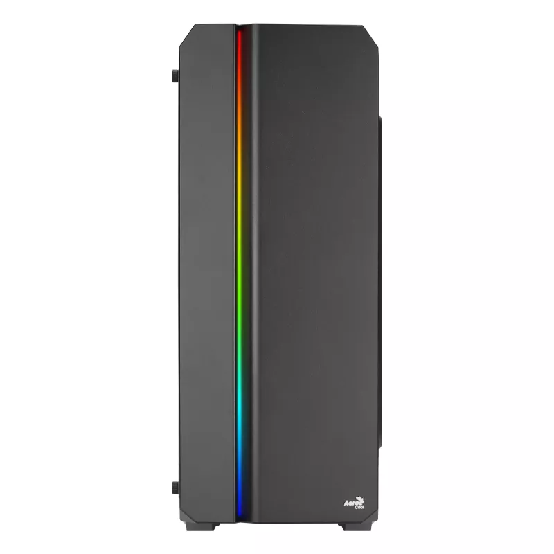 Aerocool GENESISV2BK PC ATX korpuss, priekšējais panelis LED ARGB ventilators ARGB 12 cm, melns