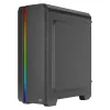 Aerocool GENESISV2BK PC ATX korpuss, priekšējais panelis LED ARGB ventilators ARGB 12 cm, melns