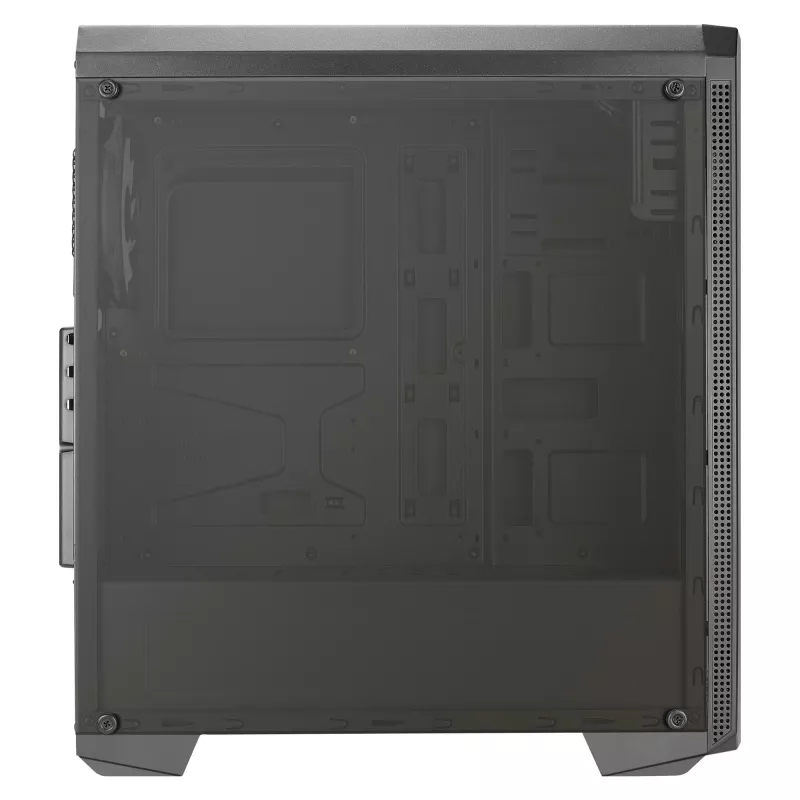 Aerocool GENESISV2BK PC ATX korpuss, priekšējais panelis LED ARGB ventilators ARGB 12 cm, melns