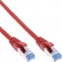 InLine komutācijas kabelis S/FTP PiMF Cat.6A halogenfree 500MHz sarkans 5m
