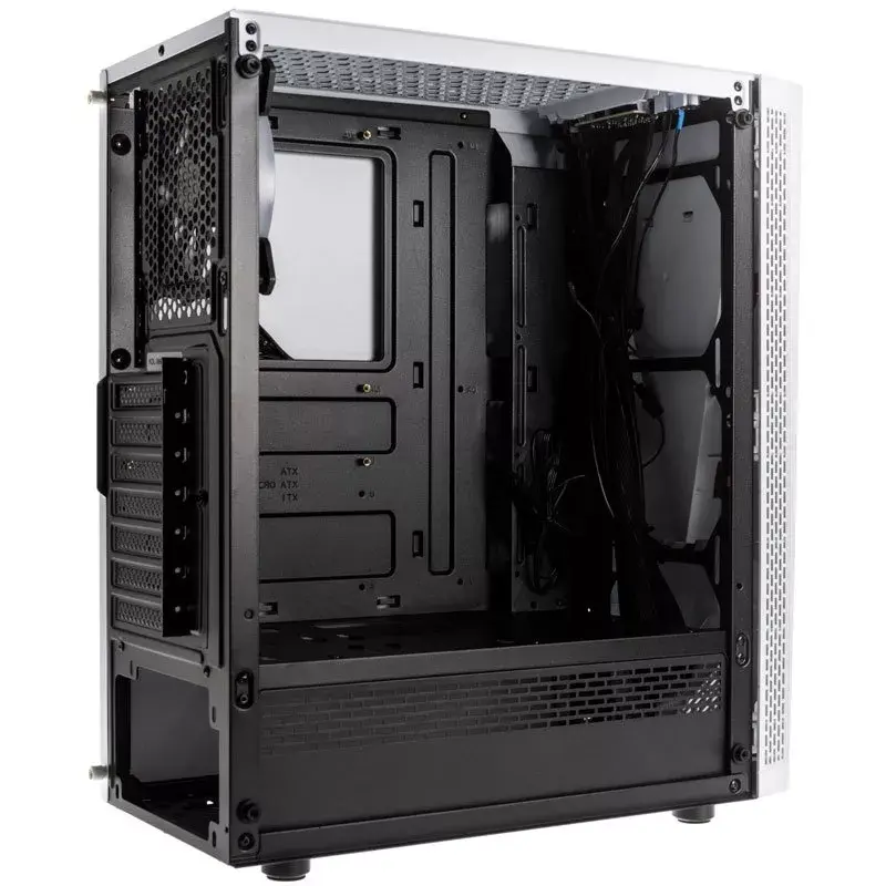 Computer Case Kolink VOID balta Midi Tower Melns, balta
