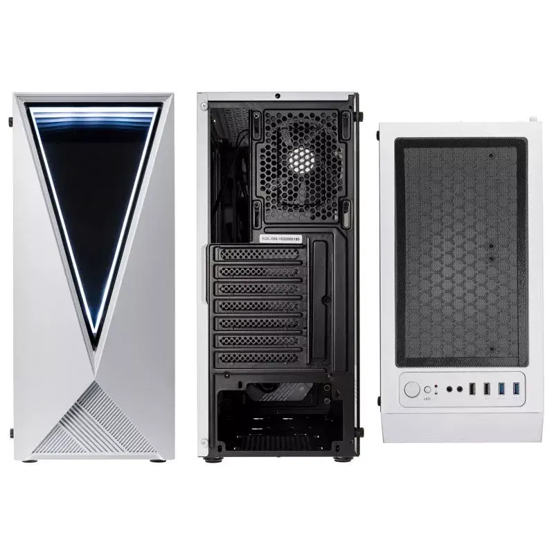 Computer Case Kolink VOID balta Midi Tower Melns, balta
