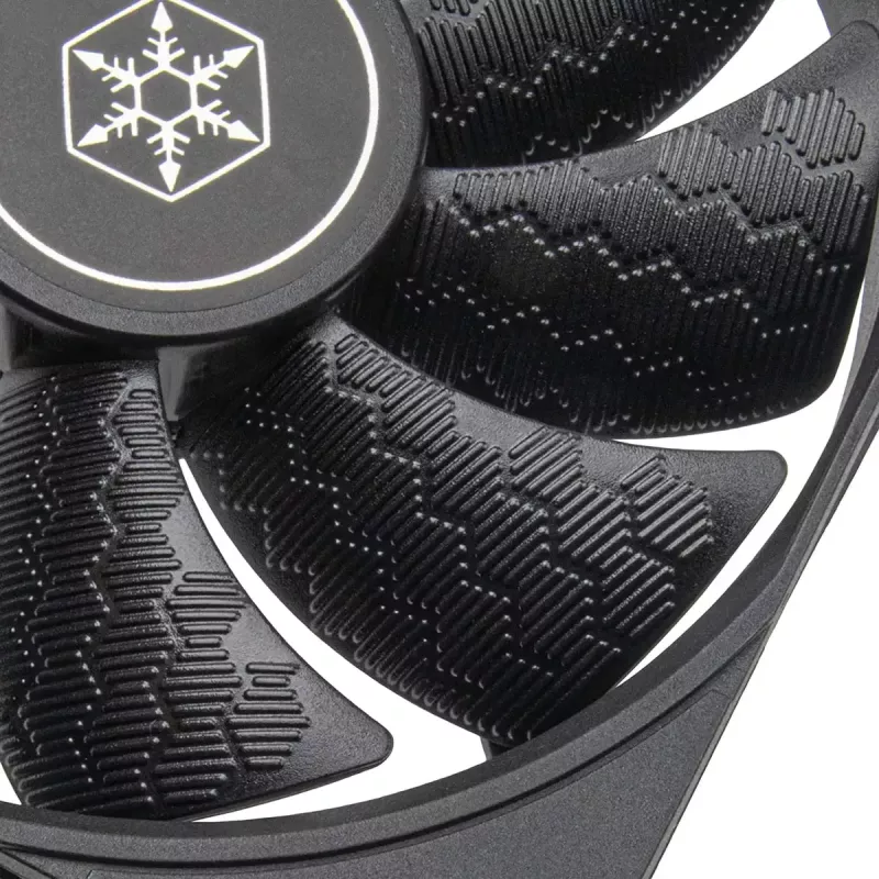 Korpusa ventilators SILVERSTONE SST-SF120B 120mm melns — 120 mm dzesēšanas ventilators PC korpusam