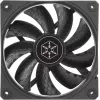 Korpusa ventilators SILVERSTONE SST-SF120B 120mm melns — 120 mm dzesēšanas ventilators PC korpusam