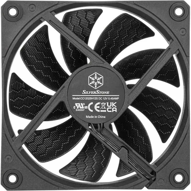 Korpusa ventilators SILVERSTONE SST-SF120B 120mm melns — 120 mm dzesēšanas ventilators PC korpusam