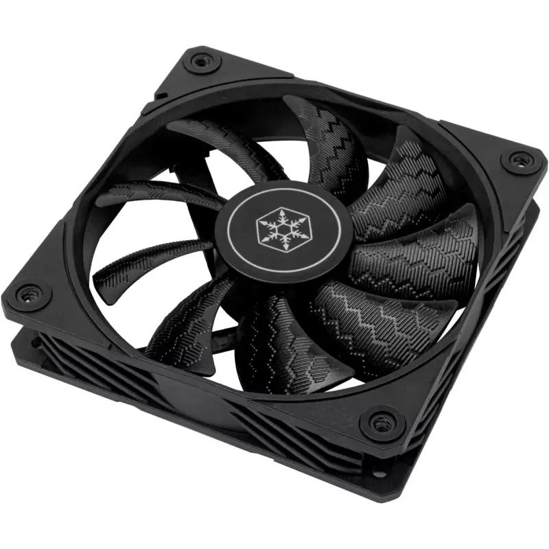 Korpusa ventilators SILVERSTONE SST-SF120B 120mm melns — 120 mm dzesēšanas ventilators PC korpusam