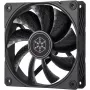Korpusa ventilators SILVERSTONE SST-SF120B 120mm melns — 120 mm dzesēšanas ventilators PC korpusam