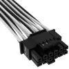 CORSAIR Premium Individuāli apvalkots 12+4pin PCIe 5. paaudzes 12VHPWR 600 W kabelis, 4. tips, melns/balts