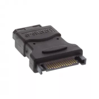 InLine SATA strāvas adapteris, 1 Molex 4 kontaktu vīrišķais / 15 kontaktu SATA sievišķais