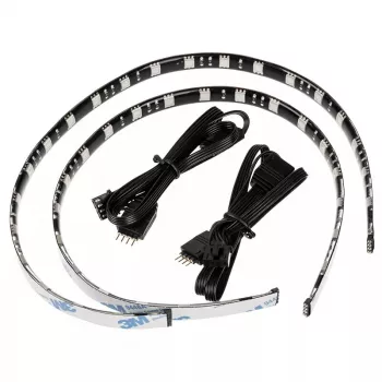 Datora korpusa apgaismojuma komplekts BITFENIX Alchemy 2.0, universāls korpuss, 12V, 5.04W, 2 gab., 10mm x 0.5m, melns/baltss
