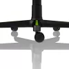 Spēļu krēsls Nitro Concepts S300 — auduma sēdeklis, regulējams augstums 128–140 cm, atzveltnes platums 56 cm, melna/zaļa