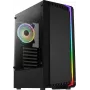 PC korpuss AEROCOOL Bionic Midi Tower — ATX, rūdīts stikls, 3.5“x2 / 2.5”x4 sloti, līdz 297 mm GPU, 158 mm CPU dzesētājs, zils LED