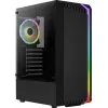 PC korpuss AEROCOOL Bionic Midi Tower — ATX, rūdīts stikls, 3.5“x2 / 2.5”x4 sloti, līdz 297 mm GPU, 158 mm CPU dzesētājs, zils LED