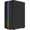 PC korpuss AEROCOOL Bionic Midi Tower — ATX, rūdīts stikls, 3.5“x2 / 2.5”x4 sloti, līdz 297 mm GPU, 158 mm CPU dzesētājs, zils LED