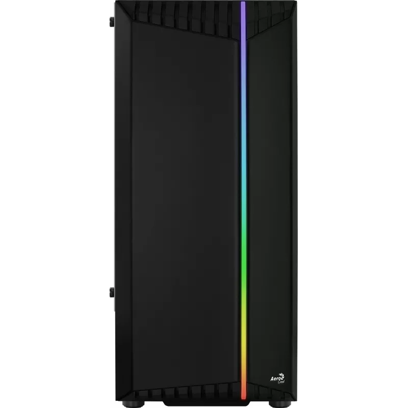 PC korpuss AEROCOOL Bionic Midi Tower — ATX, rūdīts stikls, 3.5“x2 / 2.5”x4 sloti, līdz 297 mm GPU, 158 mm CPU dzesētājs, zils LED