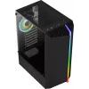 PC korpuss AEROCOOL Bionic Midi Tower — ATX, rūdīts stikls, 3.5“x2 / 2.5”x4 sloti, līdz 297 mm GPU, 158 mm CPU dzesētājs, zils LED