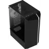 PC korpuss AEROCOOL Bionic Midi Tower — ATX, rūdīts stikls, 3.5“x2 / 2.5”x4 sloti, līdz 297 mm GPU, 158 mm CPU dzesētājs, zils LED