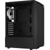 PC korpuss AEROCOOL Bionic Midi Tower — ATX, rūdīts stikls, 3.5“x2 / 2.5”x4 sloti, līdz 297 mm GPU, 158 mm CPU dzesētājs, zils LED