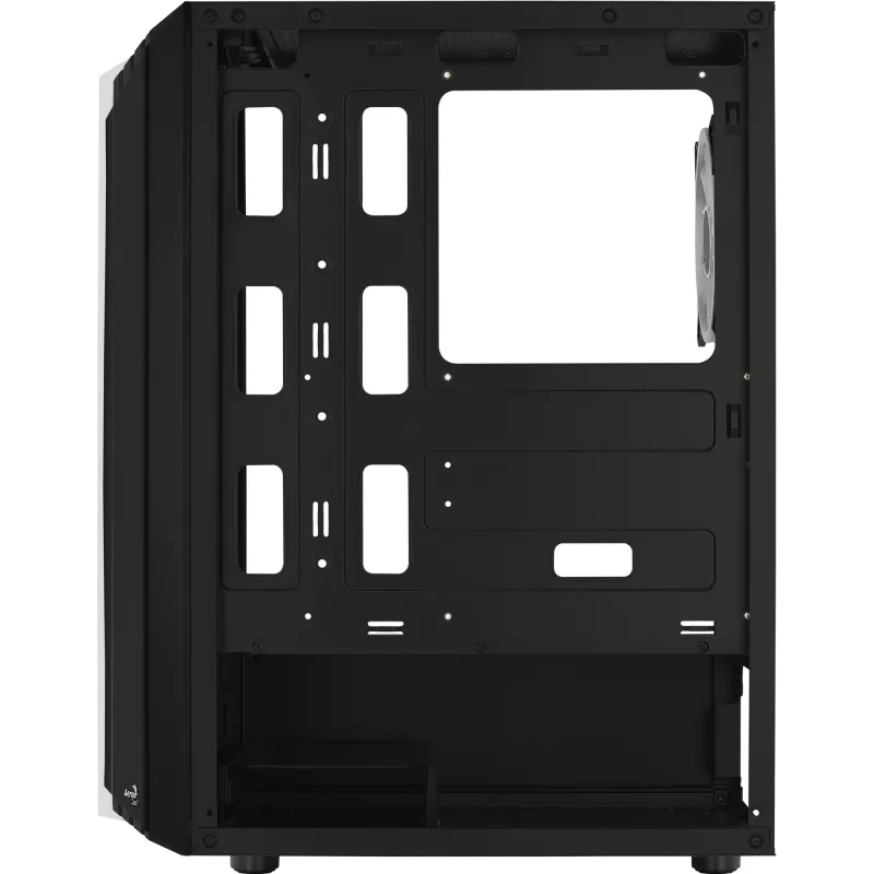 PC korpuss AEROCOOL Bionic Midi Tower — ATX, rūdīts stikls, 3.5“x2 / 2.5”x4 sloti, līdz 297 mm GPU, 158 mm CPU dzesētājs, zils LED