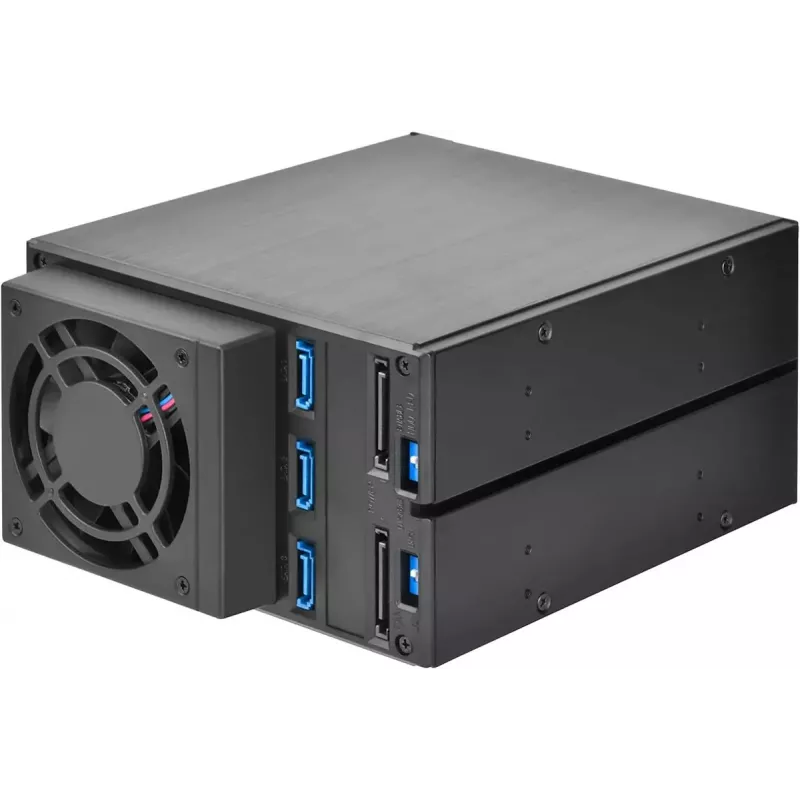 SILVERSTONE Noņemams rāmis SST-FS303-12G Melns — noņemams disku nodalījuma rāmis 3,5 collu vai 2,5 collu diskiem