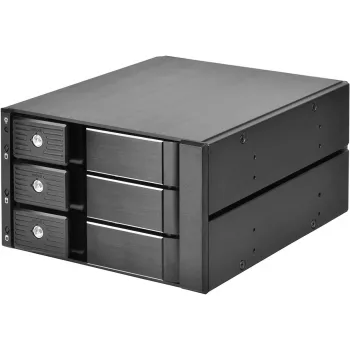 SILVERSTONE Noņemams rāmis SST-FS303-12G Melns — noņemams disku nodalījuma rāmis 3,5 collu vai 2,5 collu diskiem