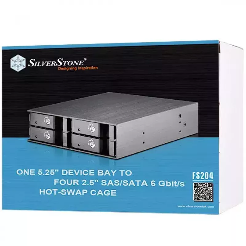 SilverStone FS204 Melns disku masīvs