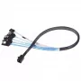 Kabelis Silverstone CPS05 0,5 m Mini-SAS SFF-8643 uz SATA 7-Pin