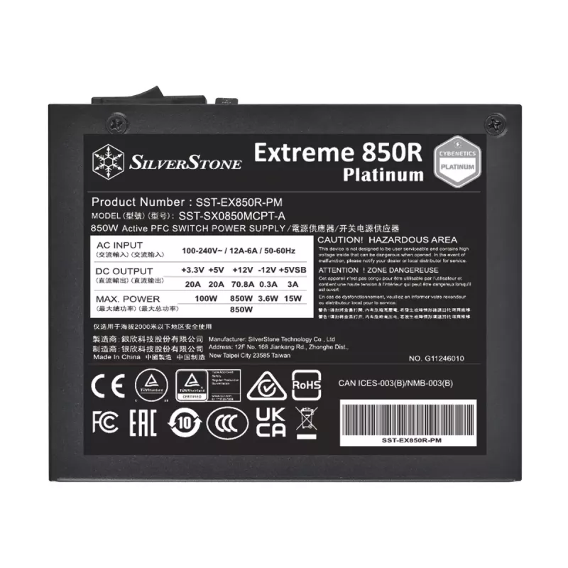 Barošanas bloks Silverstone SST-EX850R-PM 850 W