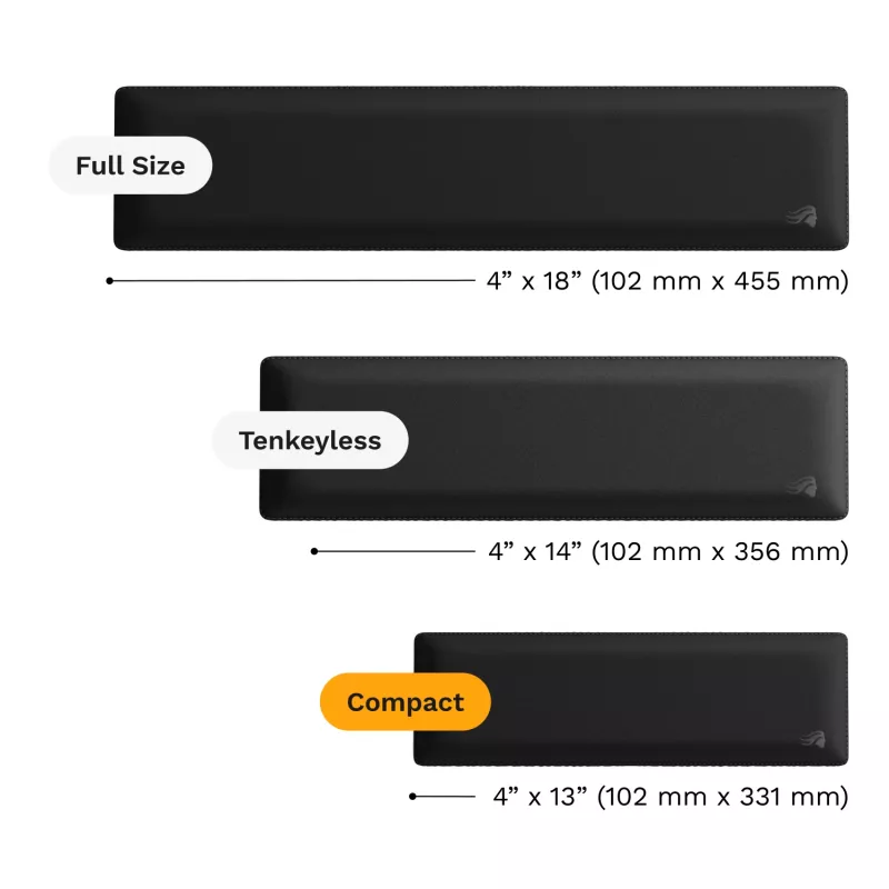 Plaukstas balsts GLORIOUS Compact Fabric Melns 65–75% klaviatūrām GLO-KB-ACC-WR-CLTH-65-75-BLK