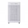 PC korpuss ASUS Prime AP201 MicroATX Mini Tower balts — atbalsta microATX, GPU līdz 338 mm, 3×3,5 collu + 1×2,5 collu diski, USB-A 3.2 Gen1×2, USB-C 3.2 Gen2×1