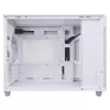 PC korpuss ASUS Prime AP201 MicroATX Mini Tower balts — atbalsta microATX, GPU līdz 338 mm, 3×3,5 collu + 1×2,5 collu diski, USB-A 3.2 Gen1×2, USB-C 3.2 Gen2×1