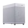 PC korpuss ASUS Prime AP201 MicroATX Mini Tower balts — atbalsta microATX, GPU līdz 338 mm, 3×3,5 collu + 1×2,5 collu diski, USB-A 3.2 Gen1×2, USB-C 3.2 Gen2×1