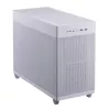 PC korpuss ASUS Prime AP201 MicroATX Mini Tower balts — atbalsta microATX, GPU līdz 338 mm, 3×3,5 collu + 1×2,5 collu diski, USB-A 3.2 Gen1×2, USB-C 3.2 Gen2×1