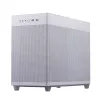 PC korpuss ASUS Prime AP201 MicroATX Mini Tower balts — atbalsta microATX, GPU līdz 338 mm, 3×3,5 collu + 1×2,5 collu diski, USB-A 3.2 Gen1×2, USB-C 3.2 Gen2×1