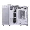 PC korpuss ASUS Prime AP201 MicroATX Mini Tower balts — atbalsta microATX, GPU līdz 338 mm, 3×3,5 collu + 1×2,5 collu diski, USB-A 3.2 Gen1×2, USB-C 3.2 Gen2×1
