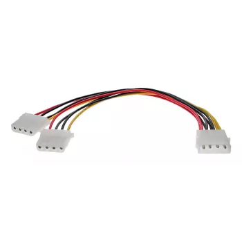 InLine iekšējais strāvas Y veida kabelis 1x 5,25 collu Molex / 2x 5,25 collu Molex 0,20 m