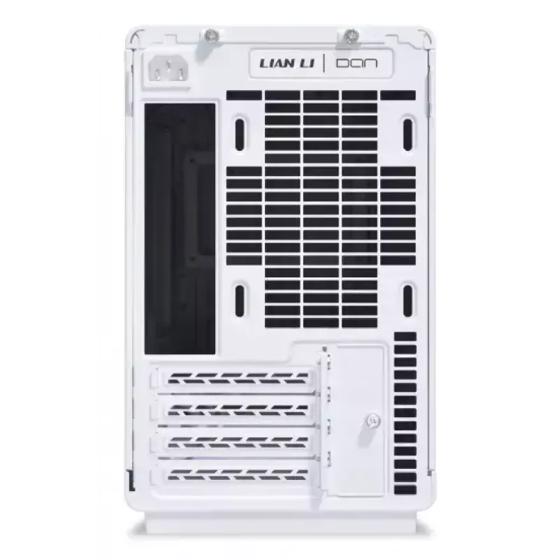 Lian Li A3-mATX mikrotornis balts ar koka akcentiem — Micro-ATX/Mini-ITX, ATX/SFX/SFX-L barošanas bloka atbalsts