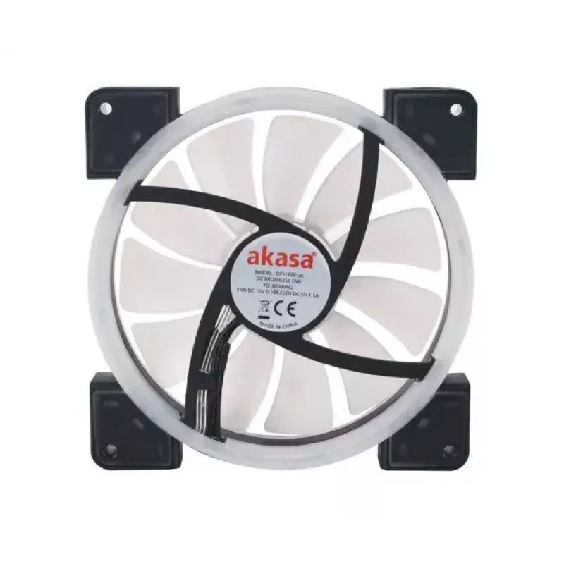 Ventilators Akasa Vegas TLY 14 cm Melns caurspīdīgs