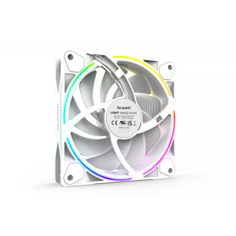 be quiet Light Wings balta | 120mm PWM liela ātruma trīskāršais iepakojums datora korpusa ventilators 12 cm 3 gab.