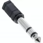InLine Audio Adapter 6.3mm vīrišķais / 3.5mm sievišķais Stereo, 3.5mm ligzda sievišķā, 3.5mm F, Melns