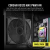 Ventilators Corsair RS120 MAX 12 cm Melns 2000 RPM 4.2 mmH2O