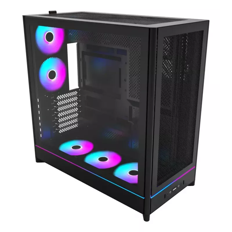 PC korpuss Montech HS01 PRO Midi Tower Melns