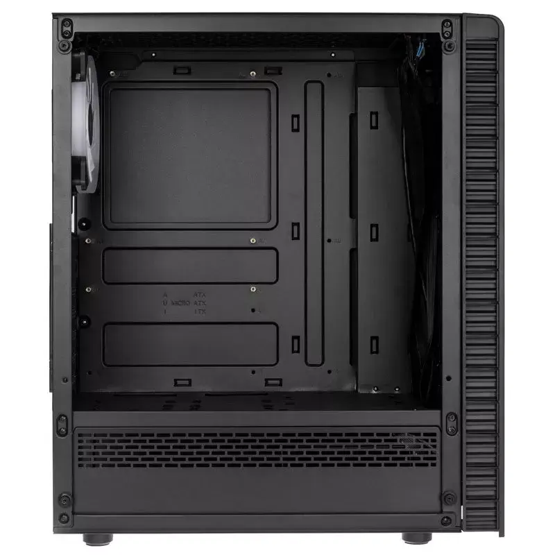 PC Midi Tower Kolink Observatory Lite — Melna, Rūdītais stikls, ATX/Micro-ITX, 3x120mm Priekšā, 1x120mm Aizmugurē, 190×400×440 mm